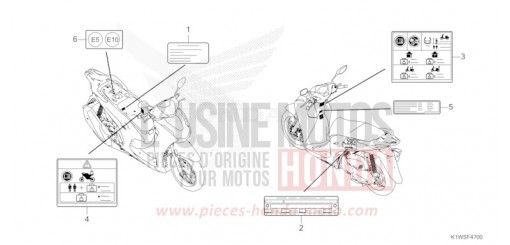 ETIQUETTE DE PRECAUTIONS SH350AS de 2025